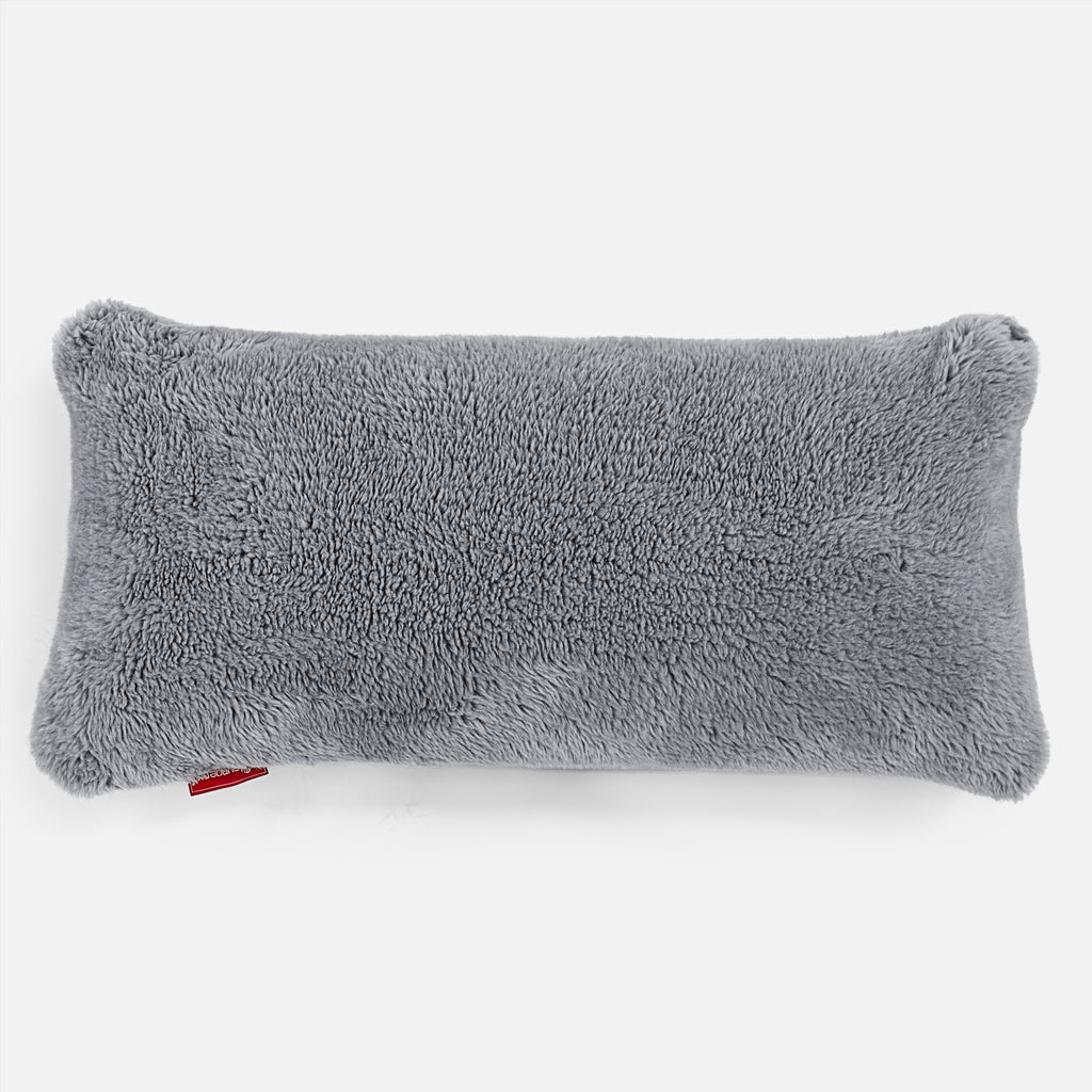 Long white sales fluffy pillow