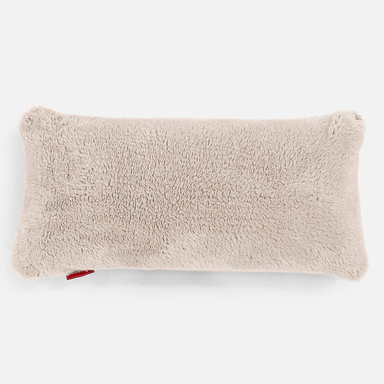 XL Rectangular Support Cushion 40 x 80cm - Teddy Faux Fur Mink 01