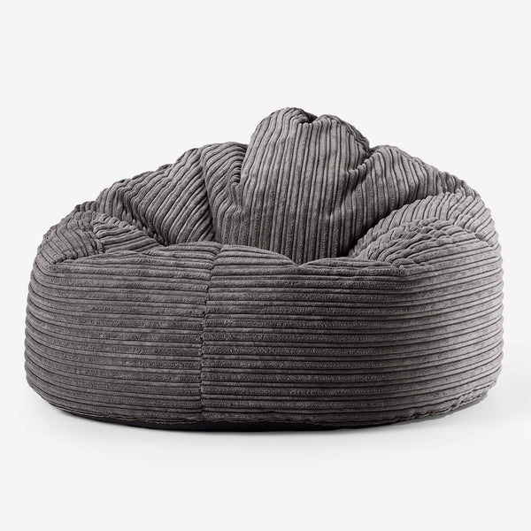 Mini Mammoth Bean Bag Chair - Cord Graphite Grey 01
