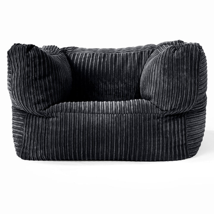 Albert Bean Bag Armchair - Cord Black 01