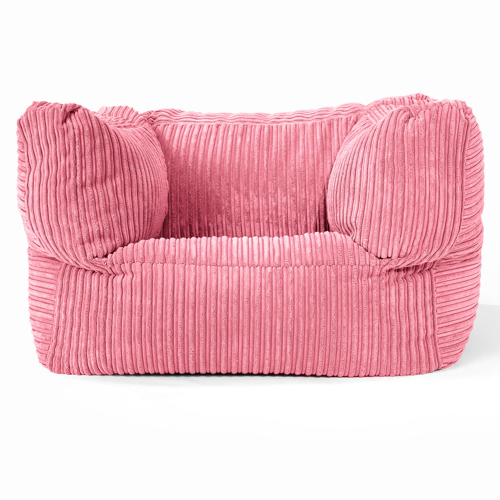 Albert Bean Bag Armchair - Cord Coral Pink 01
