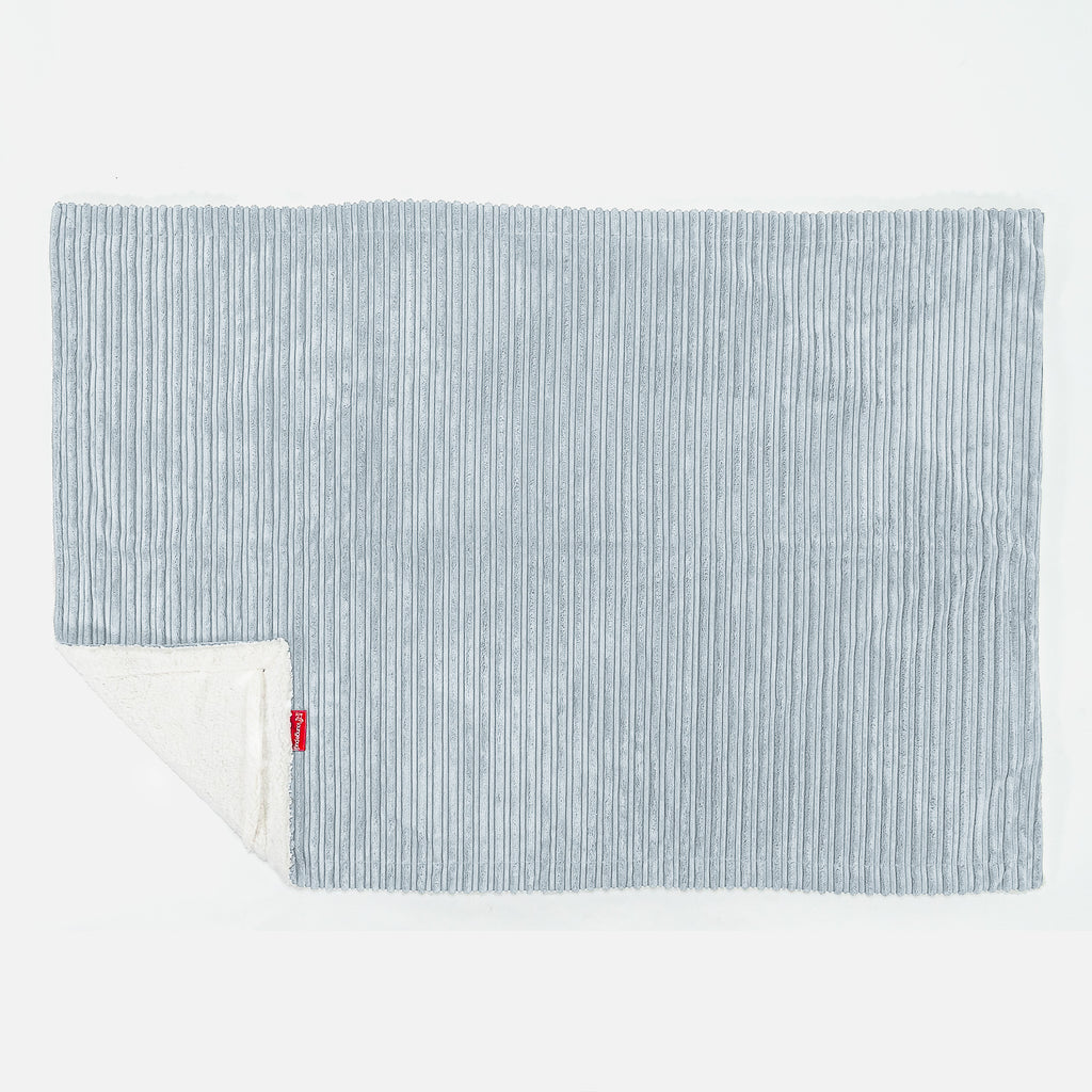 Sherpa Throw / Blanket - Cord Baby Blue 03