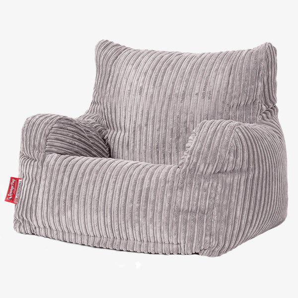 Josephine Bean Bag Armchair - Cord Silver Grey 01