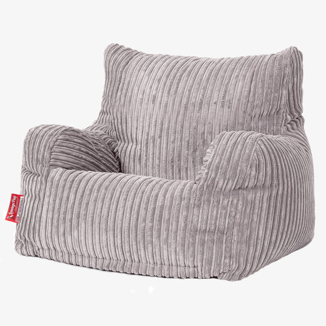 Josephine Bean Bag Armchair - Cord Silver Grey 01