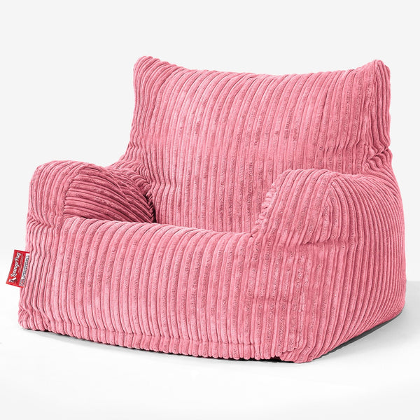 Bean Bag Armchair - Cord Coral Pink 01