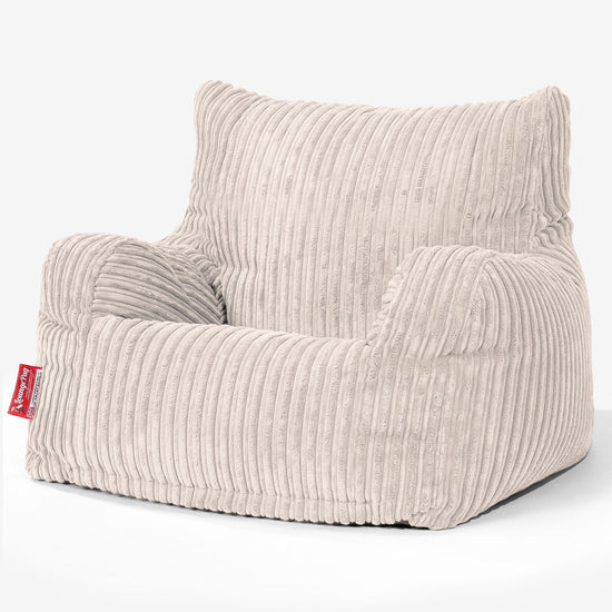 Josephine Bean Bag Armchair - Cord Ivory 01