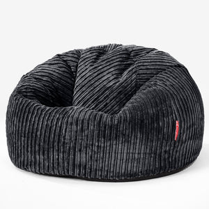 Classic Bean Bag Chair - Cord Black