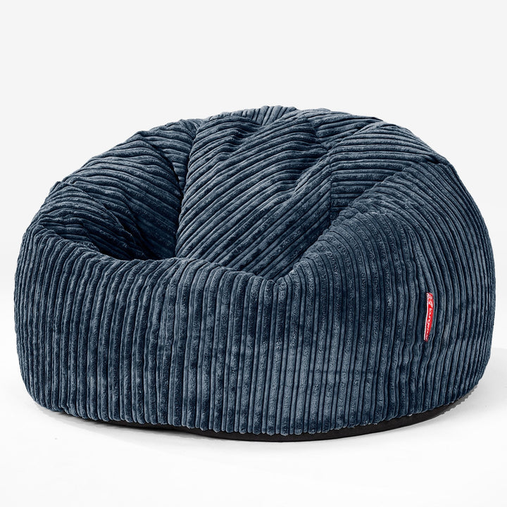 Classic Bean Bag Chair - Cord Navy Blue 01