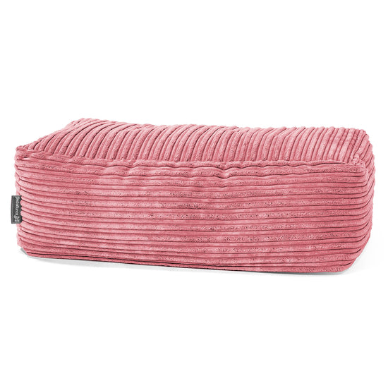 Large Footstool - Cord Coral Pink 01