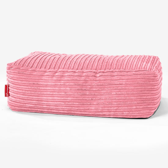 Large Footstool - Cord Coral Pink 01