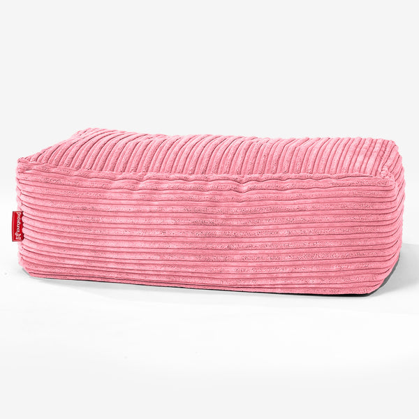 Large Footstool - Cord Coral Pink 01
