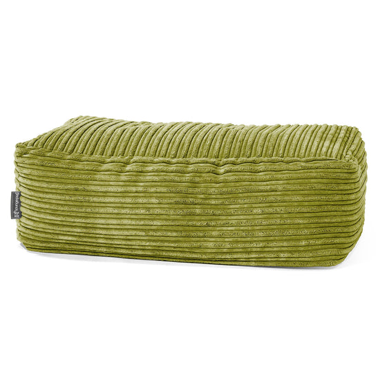 Large Footstool - Cord Lime Green 01