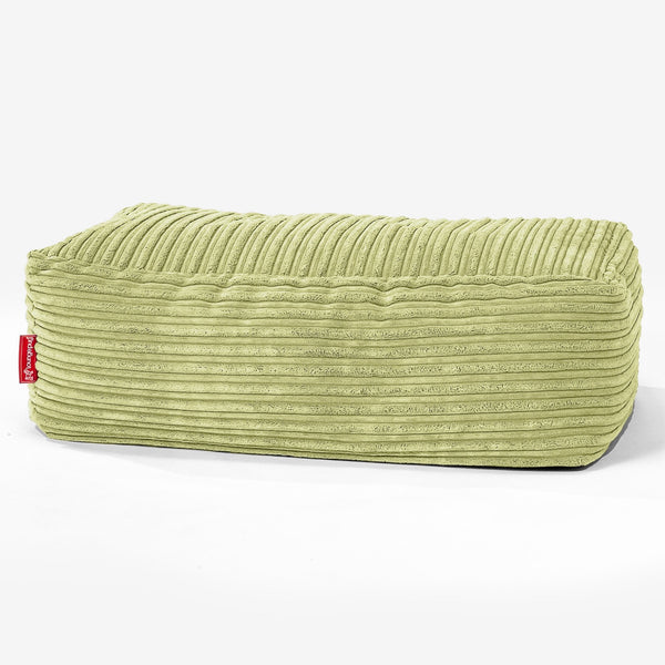 Large Footstool - Cord Lime Green 01