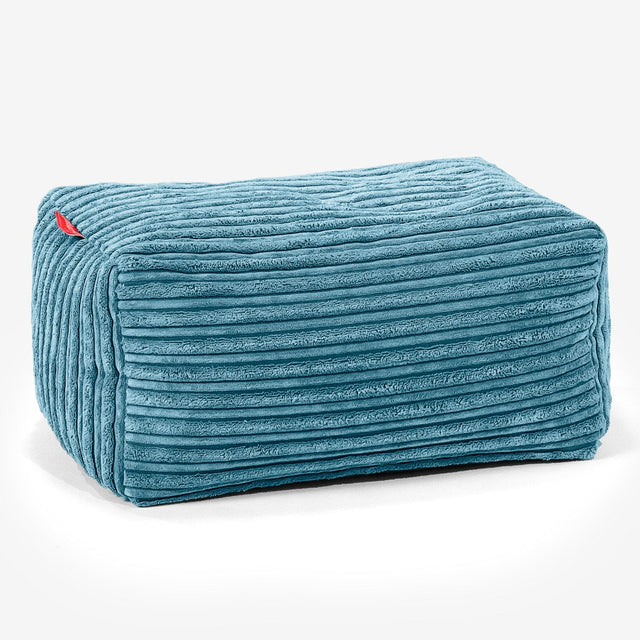 Small Footstool - Cord Aegean Blue 01