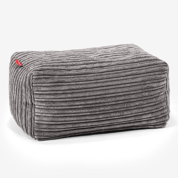 Small Footstool - Cord Graphite Grey 01