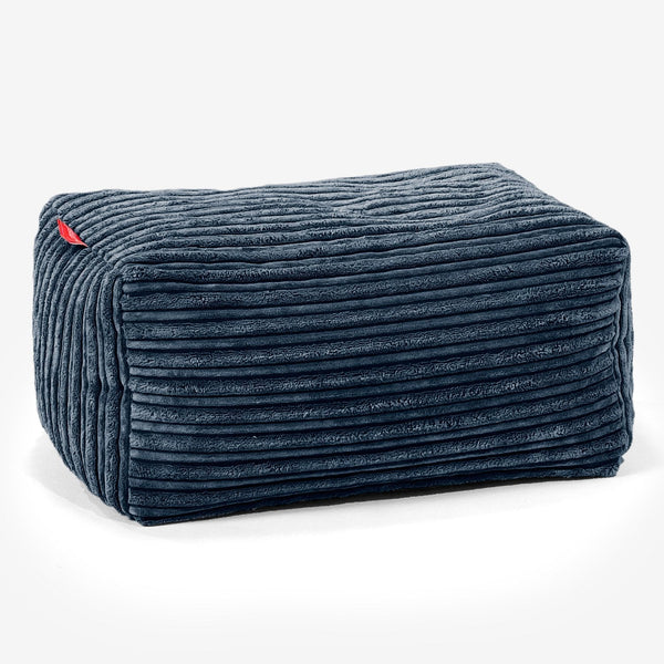 Small Footstool - Cord Navy Blue 01