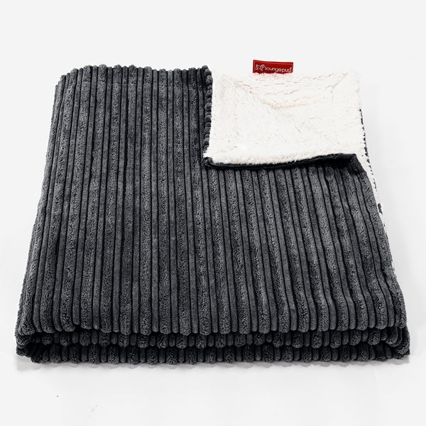 Sherpa Throw / Blanket - Cord Black 01