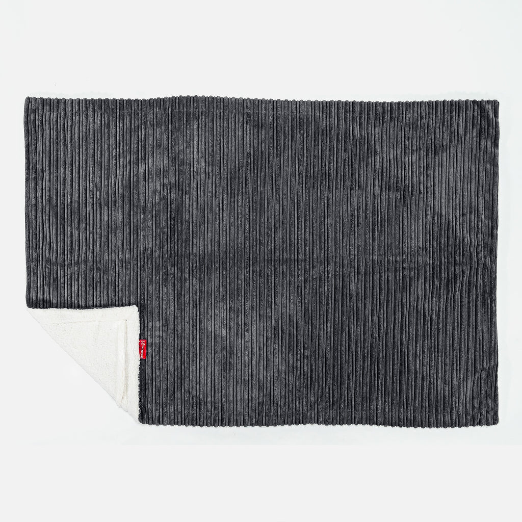 Sherpa Throw / Blanket - Cord Black 03