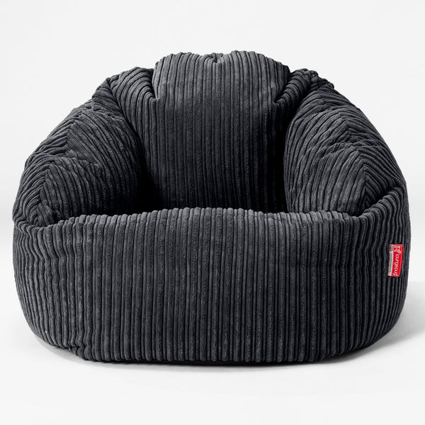 Bubble Bean Bag Chair - Cord Black 01