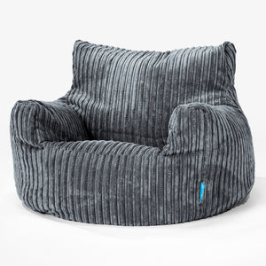 Children's Armchair Bean Bag 3-8 yr - Cord Slate Grey