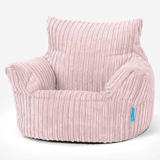 Kids Armchair Bean Bag for Toddlers 1-3 yr - Cord Blush Pink 01