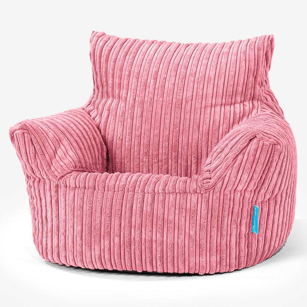 Toddlers' Armchair 1-3 yr Bean Bag - Cord Coral Pink 01