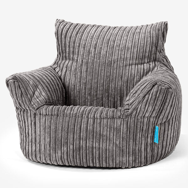 Toddlers' Armchair 1-3 yr Bean Bag - Cord Graphite Grey 01