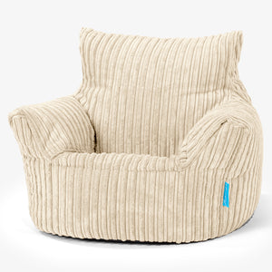 Kids Armchair Bean Bag for Toddlers 1-3 yr - Cord Cream