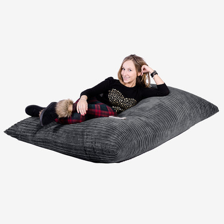 XL Pillow Beanbag Cord Black