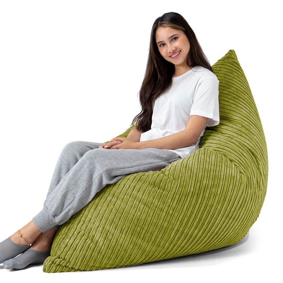XL Pillow Beanbag - Cord Lime Green 04