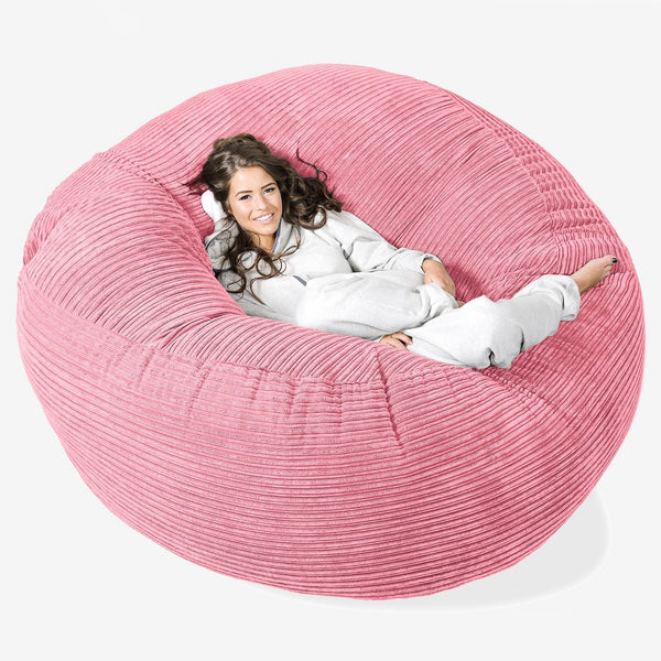 Mega Mammoth Bean Bag Sofa - Cord Coral Pink 01