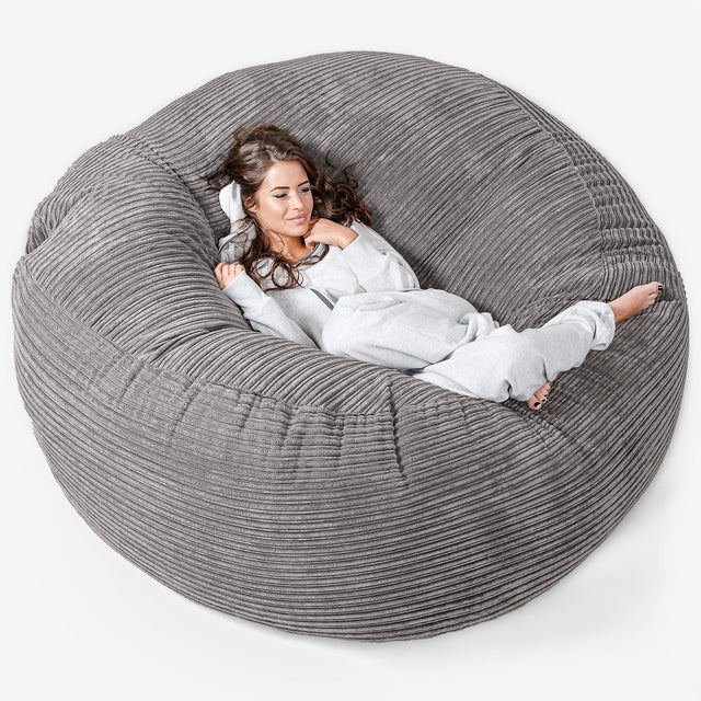 Mega Mammoth Bean Bag Sofa - Cord Graphite Grey 01