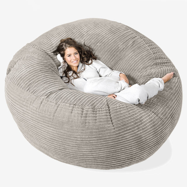 Mega Mammoth Bean Bag Sofa - Cord Mink 01