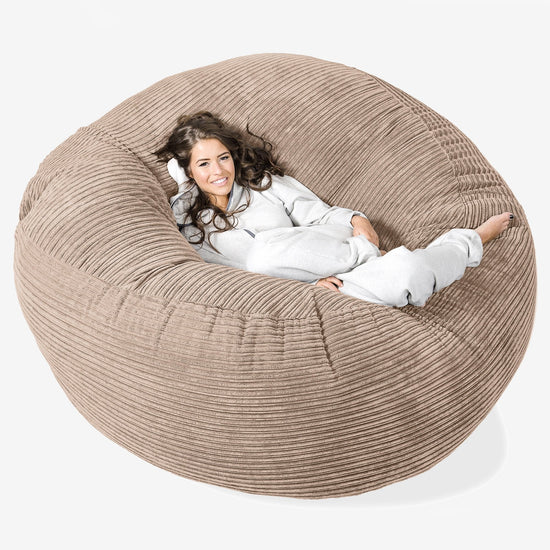 Mega Mammoth Bean Bag Sofa - Cord Sand 01