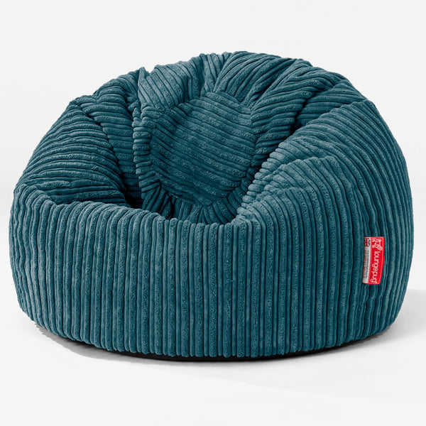 Classic Kids Bean Bag Chair 1-5 yr - Cord Teal Blue 01