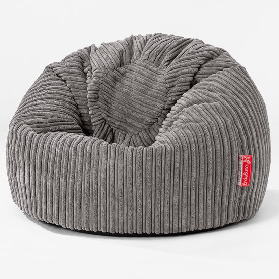 Classic Kids Bean Bag Chair 1-5 yr - Cord Graphite Grey 01