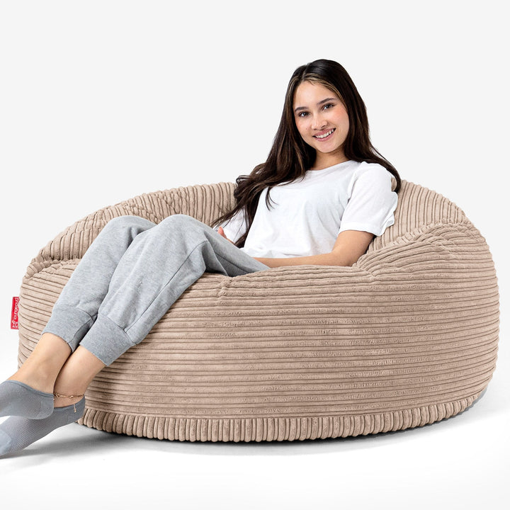 Mammoth Bean Bag Sofa - Cord Sand 03