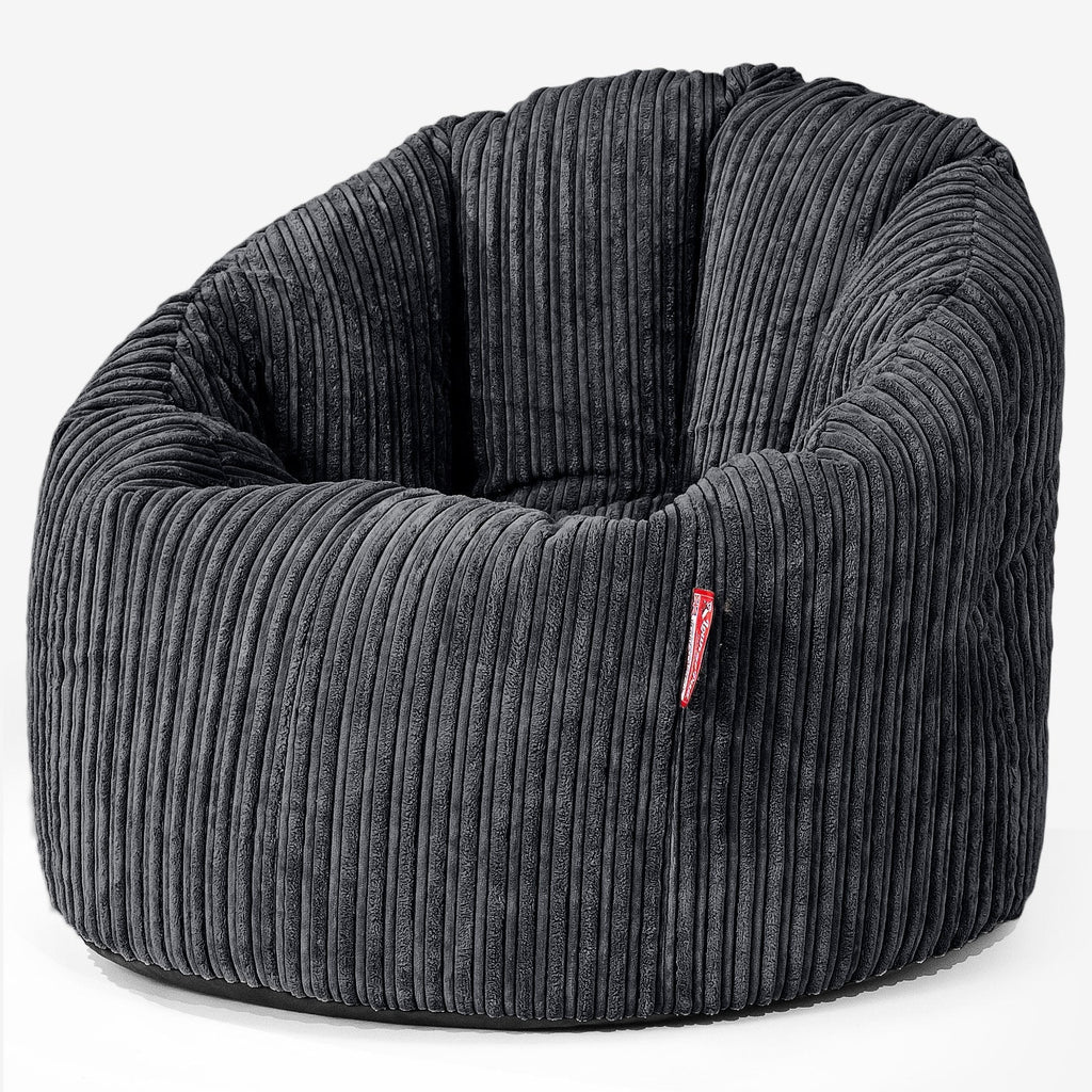 Cuddle Up Beanbag Chair - Cord Black 01