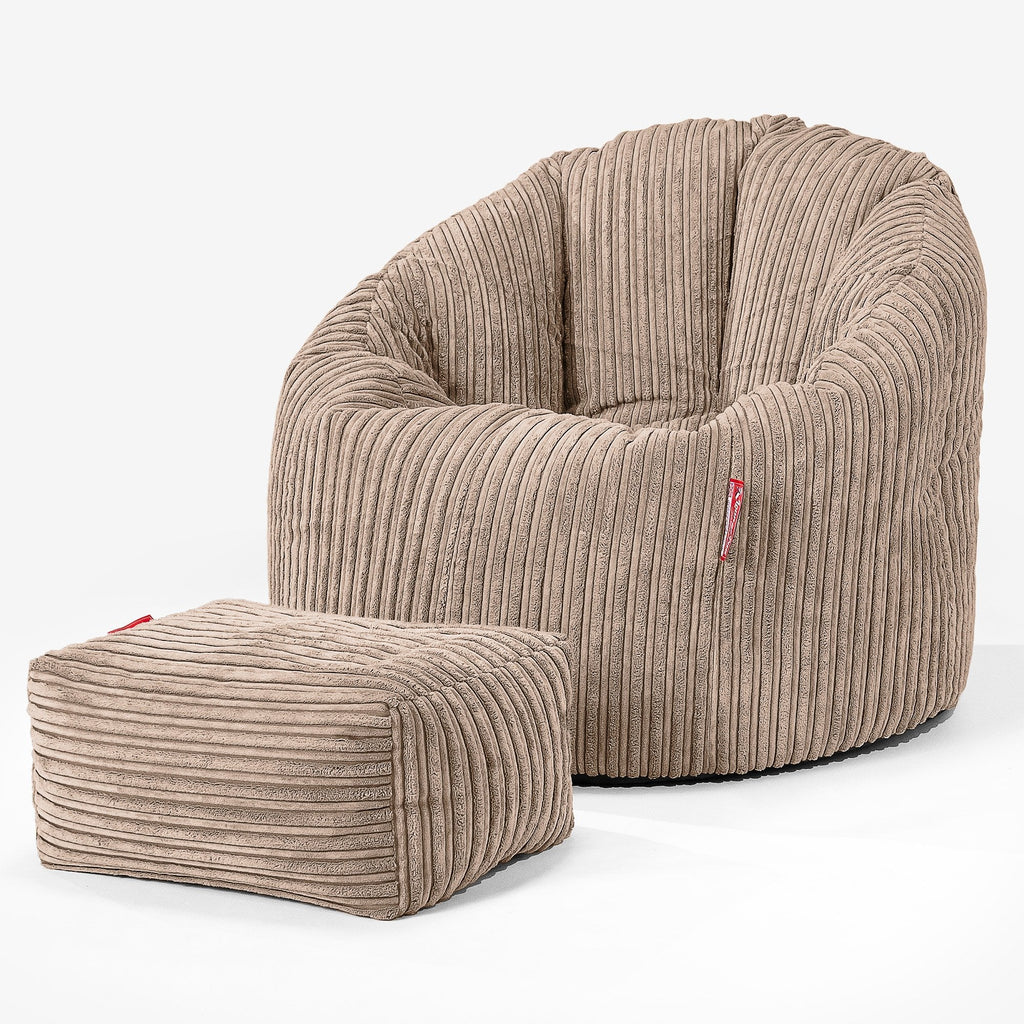 Cuddle Up Beanbag Chair - Cord Sand 02