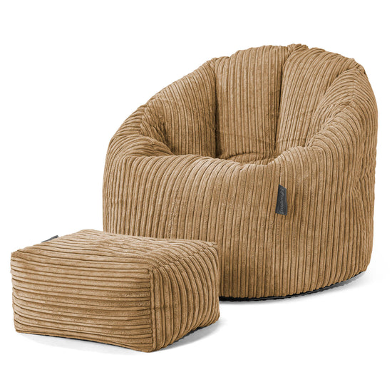 Cuddle Up Beanbag Chair - Cord Sand 02