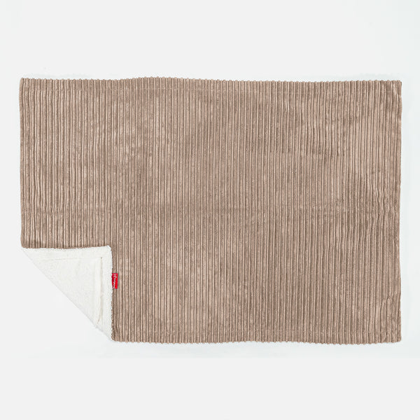 Sherpa Throw / Blanket - Cord Sand 01