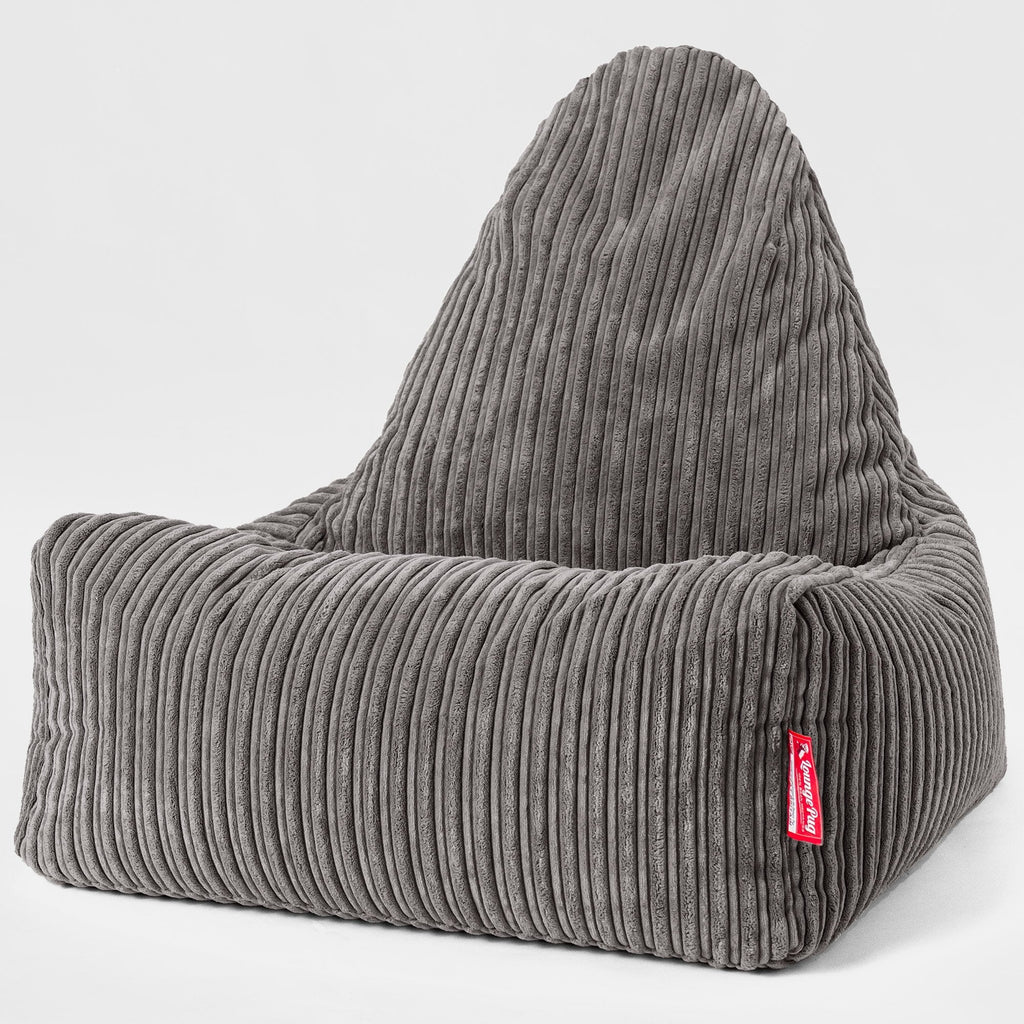 Scandi Lounger Bean Bag Chair - Cord Graphite Grey 01