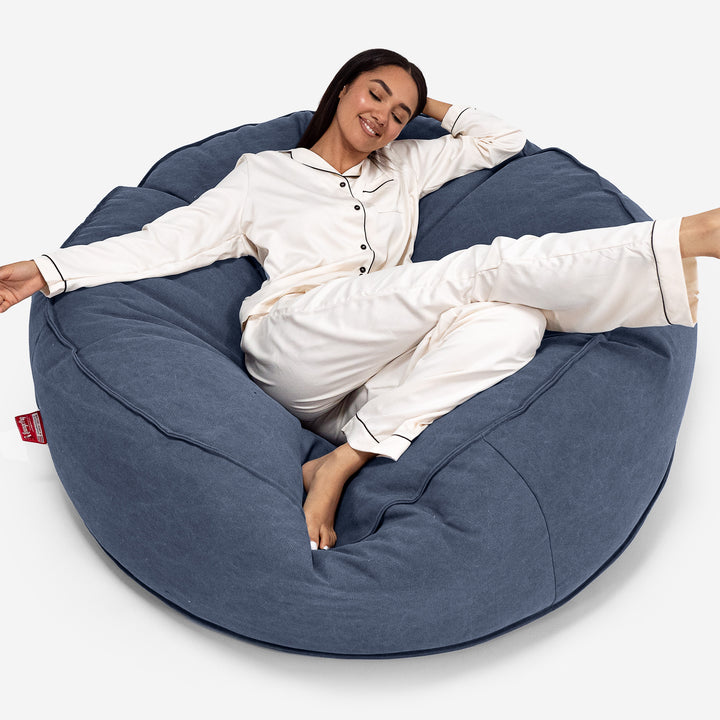 Mega Mammoth Bean Bag Sofa - Canvas Navy 01