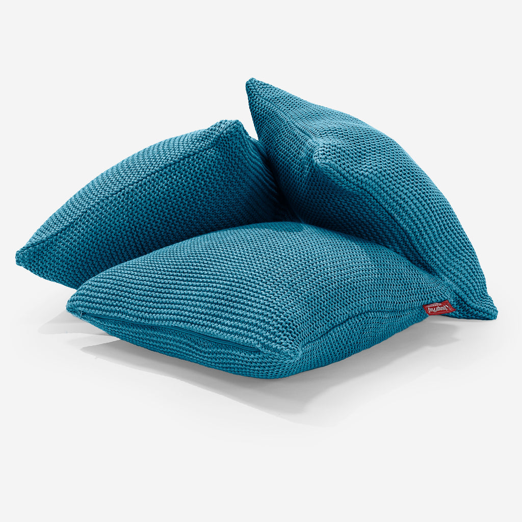 Scatter Cushion 45 x 45cm - 100% Cotton Ellos Petrol Blue 03