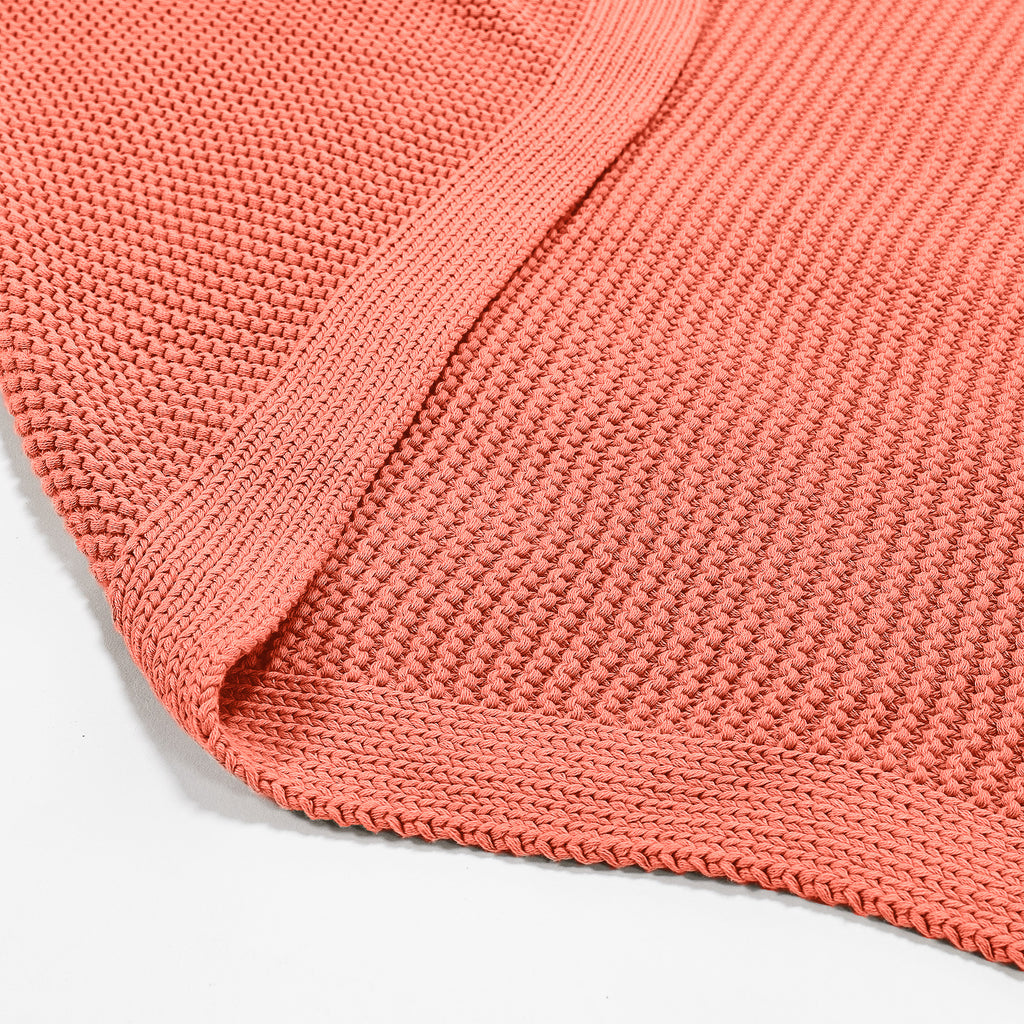 Throw / Blanket - 100% Cotton Ellos Coral Pink 02