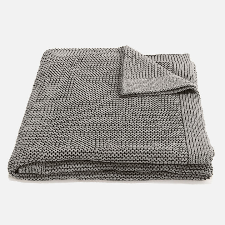 Throw / Blanket - 100% Cotton Ellos Graphite Grey 01