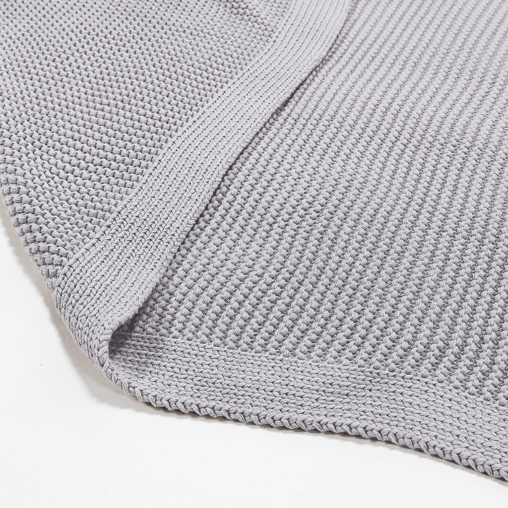Throw / Blanket - 100% Cotton Ellos Light Grey 02