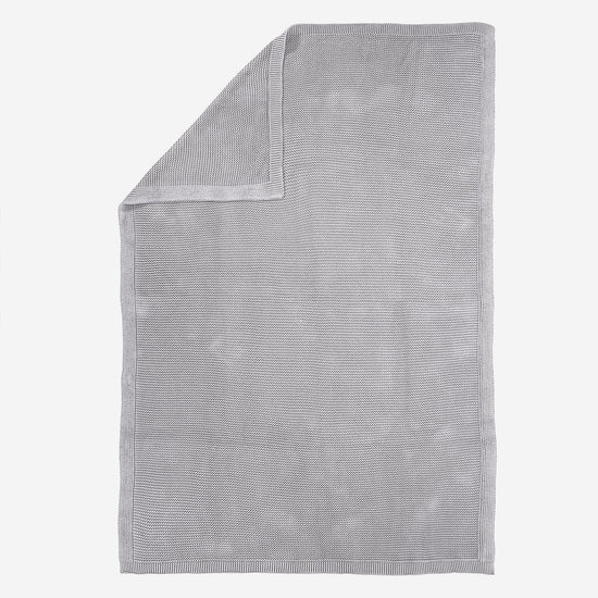 Throw / Blanket - 100% Cotton Ellos Light Grey 03