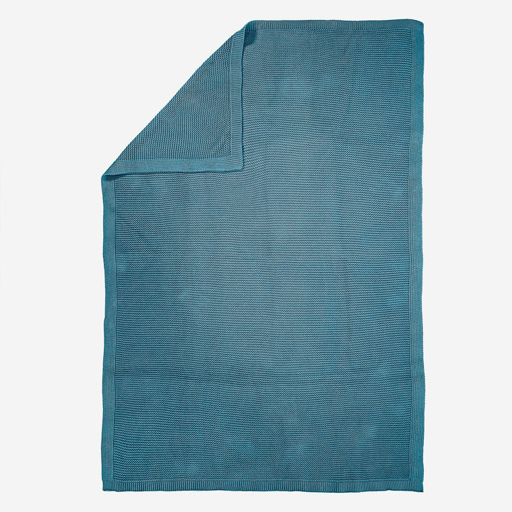 Throw / Blanket - 100% Cotton Ellos Petrol Blue 03