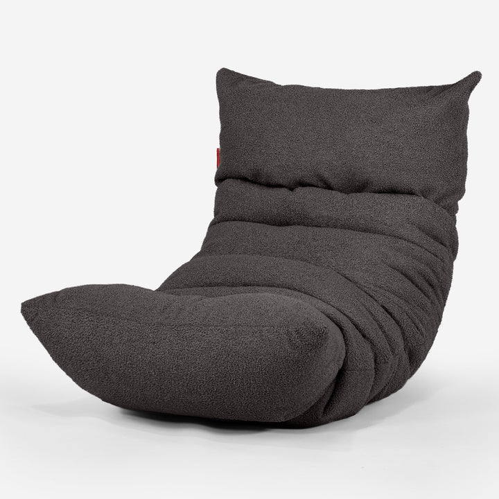 Eva Lounger Bean Bag - Boucle Graphite Grey 01